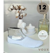 Voux Erkek Beyaz Babet Çorap 12 'li
