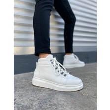 Ebrus Trend JET-206 Ottawa Bağcıklı Ortopedik Taban Cilt Erkek Spor Bot CBT - Beyaz