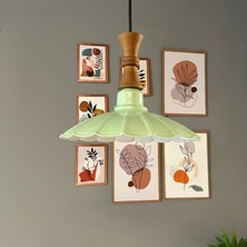 Bamyum Risso Mint Metal Tekli Uzun Piyon Başlık Avize Rustik Cafe Mutfak Modern Dekoratif Sarkıt Aydınlatma