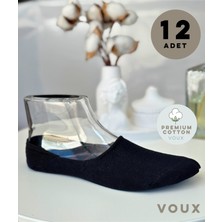 Voux Erkek Siyah Babet Çorap 12 'li
