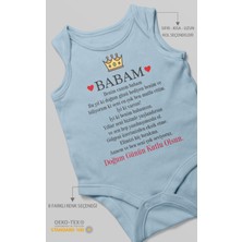 Babam Doğum Günün Kutlu Olsun Baskılı Bebek Zıbını – Çıtçıtlı Body 8 Renk | %100 Pamuk Sıfır Kol