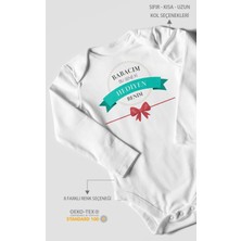 Babacım Bu Sene Ki Hediyen Benim Baskılı Bebek Zıbını – Çıtçıtlı Body 8 Renk | %100 Pamuk Uzun Kol