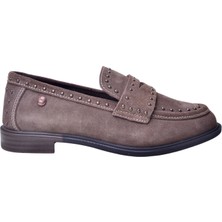 Mammamia D25KA-3780 Kadın Zımbalı Deri Ayakkabı