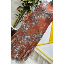 Elmas Tesettür Kadın Tesettür Giyim Büyük Beden Palmiye Fırfırlı Elbise