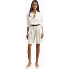 Because Of Alice Effortless Pleated Longline Bermuda Kesim Kadın Şort