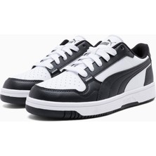 Puma Reb-L Jr-White-Black Çocuk Ayakkabı-Siyah Beyaz