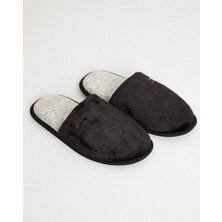 Chirpy Erkek Kışlık Siyah Gri Yumuşak Taban Ev Terliği -Brookyln Konforlu ve Sıcak Tutan