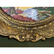 TT Ahşap Çerçevesinde Avrupa Goblen Tablo 33 cm 27 cm Ölçülerinde