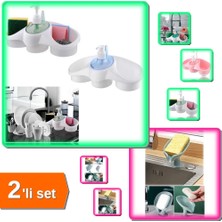 Hereveoyuncak Pratik Kullanım Için Sünger Hazneli Sabunluk + Vantuzlu Katı Sabunluk 7H8I9J