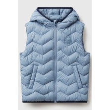 United Colors Of Benetton Erkek Bebek 2TWDGJ00G-25K Yelek Açık Mavi