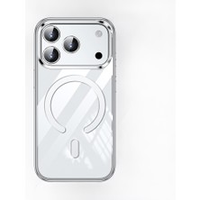 Gpack iPhone 17 Pro Max Uyumlu Kılıf Wlons Magsafeli Renkli Çerçeve Standlı Efsane Kapak Gri