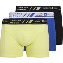 Jack & Jones Jacangus Erkek 3 Lü Set Sarı Mavi Siyah Boxer 12277576