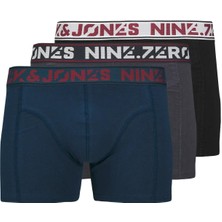 Jack & Jones Jaccolton Erkek 3 Lü Set Laci Gri Siyah Boxer 12282063