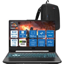 Asus Tuf Gaming A15 – FA506NCG Amd Ryzen 7-7445HS 80GB Ddr5 1tb SSD Rtx 3050/4GB 75W 15.6 Inç Full Hd 144Hz Ips-Level WIN11PRO Gaming Bilgisayar HN206AF28+ZETTAÇANTA