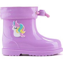 Igor Bimbi Unicornio Malva Mor Çocuk Kar Bot Çizme W10253-018 PVC Malzeme ile Su Geçirmez Özellikte