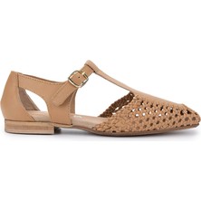 Donna Carolina Kadın Hakiki Deri Vizon Babet Ayakkabı 1140 55709021 Byn Ayk Y25 Caramel