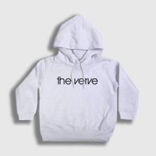 Presmono Unisex Çocuk Beyaz Logo The Verve Kapüşonlu Sweatshirt