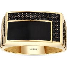 Assos Pırlanta Altın Erkek Yüzük - 14K