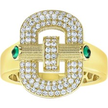 Assos Pırlanta Taşlı Tasarım Altın Yüzük - 14K