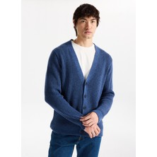 Mustang Fitilli Indigo Erkek Hırka M5WM-HRK1565