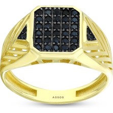 Assos Pırlanta Altın Erkek Yüzük - 14K