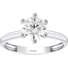 Assos Pırlanta Altın Tektaş Yüzük - 14K