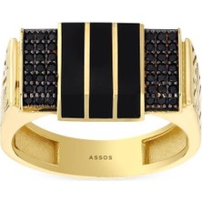 Assos Pırlanta Altın Erkek Yüzük - 14K