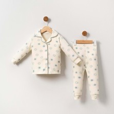 Güneş Desenli Bebe Yaka Pijama Takımı - BC-2413-İNDIGO-6 - 9 Ay Indigo