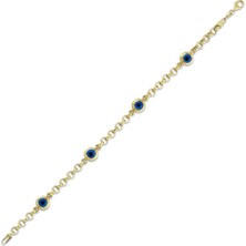 Assos Pırlanta Nazar Boncuklu Altın Bileklik - 14K