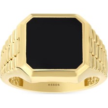 Assos Pırlanta Altın Erkek Yüzük - 14K