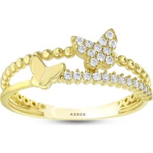 Assos Pırlanta Tasarım Altın Yüzük - 14K