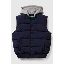 United Colors Of Benetton Erkek Çocuk BNT-2IGGCJ012-25K Puffer Yelek Lacivert
