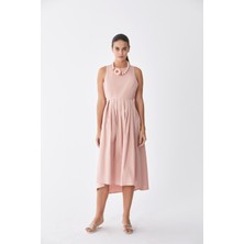 ROMAN Sırt Dekolteli Uzun Elbise Pudra Y2011097_055