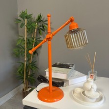 Bamyum Jerno Bal Rengi Cam Turuncu Masa Lambası Dekoratif Masaüstü Aydınlatma Hol Abajur Yatak Odası Başucu