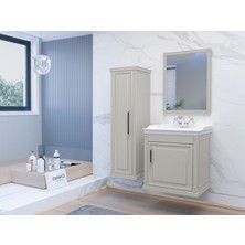 Denko Albatros 65 cm Beyoğlu Gri Banyo Dolabı