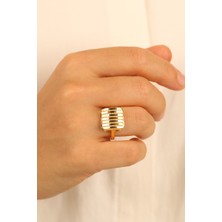 ÇGK KUYUMCULUK Ajda Model Modern  Altın Yüzük ÇGKY0080