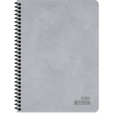 Keskin Color Keskin 16,5*22,5 Alfa Çizgisiz Spiralli Sert Kapak Defter- Gri