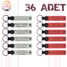 Miawiki Beyaz & N Çiçeği, Söz Törenine Katılanlara Özel Sürpriz, 36’lı Set, Isim Yazılabilir Anahtarlık