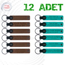 Miawiki A Kahve & Koyu Turkuaz, Bebek Mevlüdü Için Unutulmaz Anı, 12’li Set, Tarih ve Isim Yazılı Hediyelik