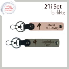 Miawiki Erkek Sevgiliye Kickboks Temalı Seçkin Hediye, Doğum Gününe Uygun Anahtarlık, Yavru Ağzı-Kül Gri