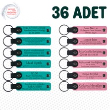 Miawiki Koyu Turkuaz & Pembe, 36’lı Set, Isim Yazılabilir Anahtarlık, Basketbol Takımına Motivasyon Hediyesi