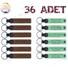 Miawiki A Kahve & Yeşil, Doğum Günü Yıldızlarına Özel Armağan, 36'lı Set, Tarih ve Mesajlı Deri Hatıra