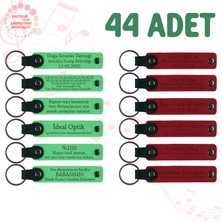 Miawiki Fıstık Yeşili & Kırmızı, Baby Shower Etkinliğine Küçük Anı, 44’lü Set, Tarih ve Isimli Hediyelik