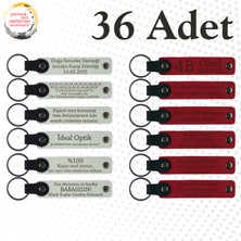 Miawiki Beyaz & Kırmızı, Nişan Törenine Katılanlara Anlamlı Sürpriz, 36’lı Set, Isim Yazılan Anahtarlık