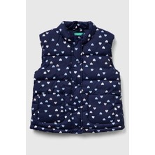United Colors Of Benetton Kız Bebek 2V3YGJ00O-25K Desenli Yelek Lacivert