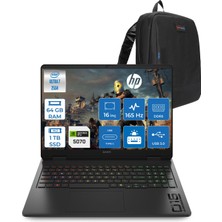 Hp Omen Gaming Intel® Core™ Ultra 7 255H Aı Ddr5 64GB 1tb SSD 8GB/RTX5070 16" 2k (1920 x 1200) 165 Hz, 3 Ms 400 Nits 100% Srgb Freedos Gaming Laptop CD8M2EAF27+ZETTAÇANTA