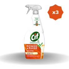 Cif Power & Shine Mutfak Temizleyici Sprey 750 ml - (3 Adet)