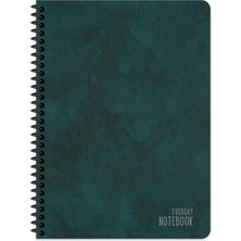 Keskin Color Keskin 16,5*22,5 Alfa Çizgisiz Spiralli Sert Kapak Defter- Lacivert