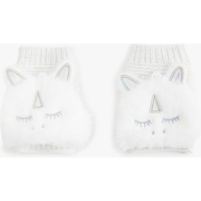 Koton Peluş Detaylı Unicornlu Örgü Eldiven