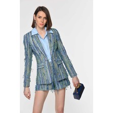 ROMAN Zincir Detaylı Çizgi Desenli Ceket Standart Renk Y1916008_089